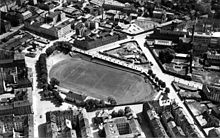 Photographie aérienne du complexe sportif Daelenenga.