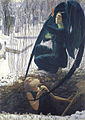 Carlos Schwabe, Death and the Gravedigger, 1890s