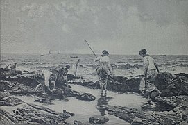 c.1884 Pescatrici in riva al mare