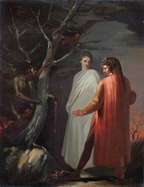 File:Domenico Baroni, Dante e Virgilio nella selva dei suicidi, 1840-1850, Museo Civico di Modena.TIF