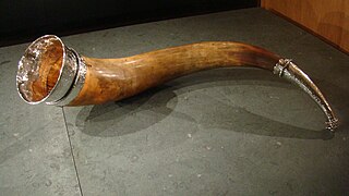 Drinking horn Horn of a bovid used as a drinking vessel