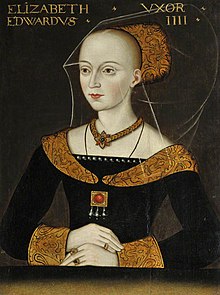 Elizabeth Woodville, queen consort to Edward IV ElizabethWoodville.JPG