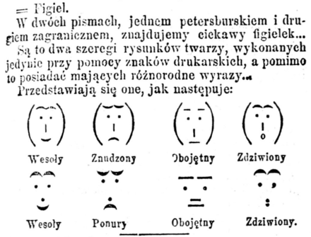 "Typographical art" published in the March 5, 1881 issue of Kurjer Warszawski