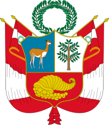 Third Coat of Arms until 1950. Escudo de la Republica Peruana (1825-1950).svg