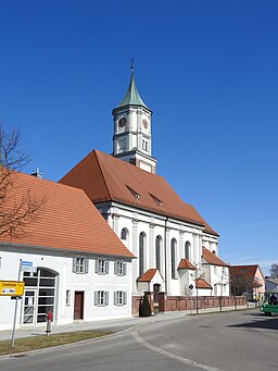 Ettringen, MN Hauptstr Nr 1 m Pfarrkirche v SW