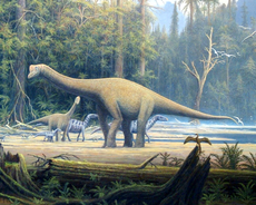 איור של אירופזאורוס בסביבתו