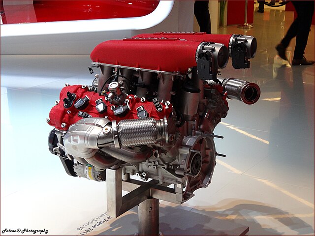 The Tipo F136 FB engine from a 458