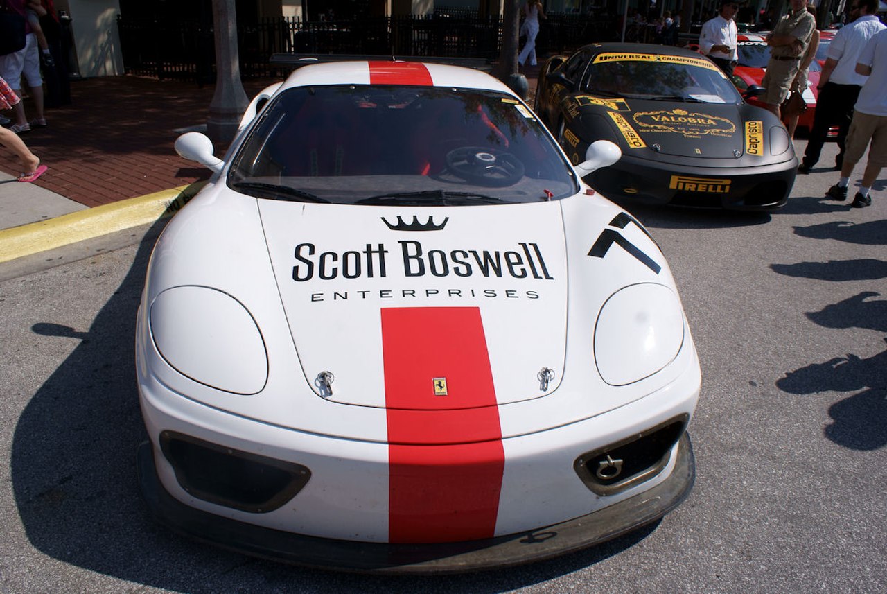 Image of Ferrari Racing F360 Challenge Scott Boswell AboveHood CECF 9April2011 (14414468457) (2)