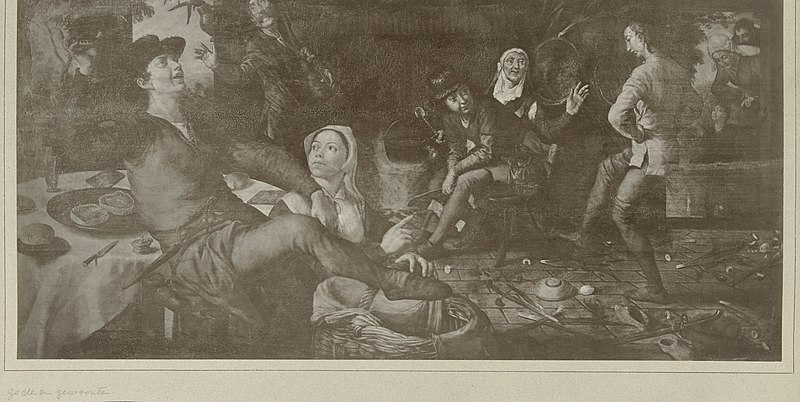 File:Fotoreproductie van een schilderij van Pieter Aertsen, 'De eierdans' (coll. Rijksmuseum) zeden en gewoonten (titel op object), RP-F-00-2553.jpg