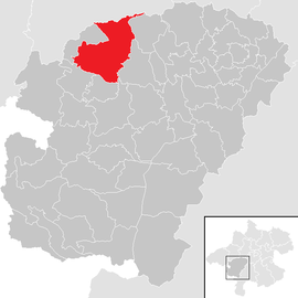 Poloha obce Frankenburg am Hausruck v okrese Vöcklabruck (klikacia mapa)