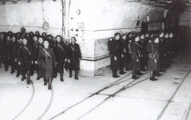 French soldiers in underground bunkers on the Maginot Line during the Phoney War