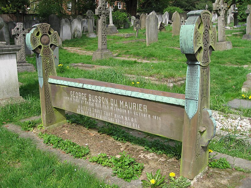 File:George du Maurier's grave at St John's at Hampstead churchyard.jpg