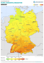 Thumbnail for File:Germany GHI Solar-resource-map GlobalSolarAtlas World-Bank-Esmap-Solargis.png