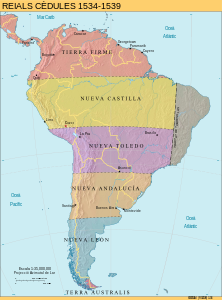 Governacions de Nova Castella i Nova Toledo. La disputa per la ciutat del Cusco va ser el motiu que va originar les guerres civils entre els conqueridors del Perú