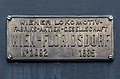 English: Manufacturer's plaque at the steam locomotive Deutsch: Herstellerschild an der Dampflokomotive