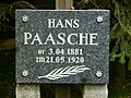 Der Grabstein von Hans Paasche auf Gut Waldfrieden.