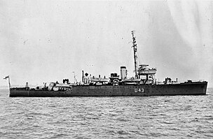 HMS Bideford rescued the only survivors from Abosso HMS Bideford 1941 IWM FL 2040.jpg