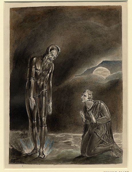 Hamlet and his Father's Ghost, William Blake (1806)