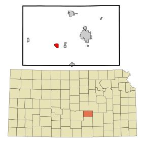 Harvey County Kansas Incorporated and Unincorporated areas Halstead Highlighted.svg