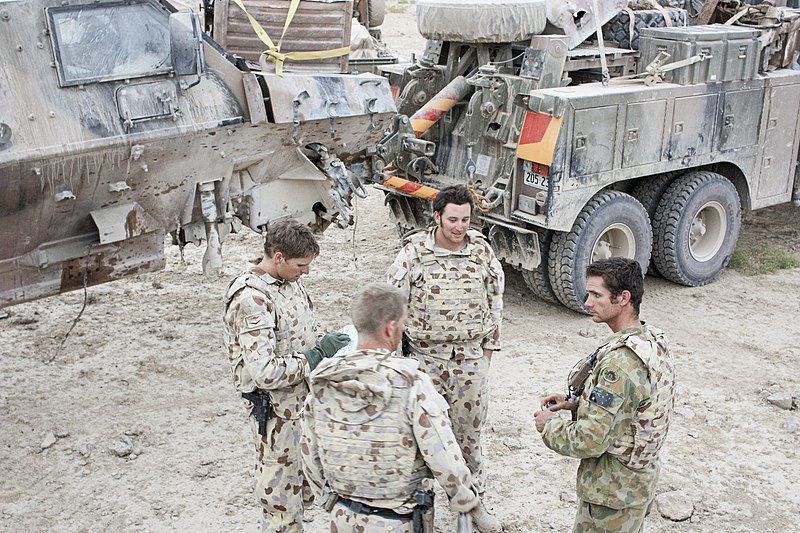 File:Hastie discussing movements after vehicle recovery.jpg