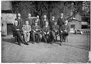 Wilson (seated third from left) with other trade unionists, 1911 Havelock Wilson and trade unionists at Maritime Hall Flickr 4615365544 450bf443fc o.jpg