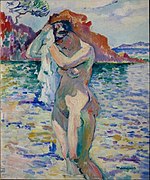 Henri Manguin, 1906, Baigneuse (Woman Bather), oil on canvas, Pushkin Museum, Moscow
