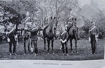 Hertfordshire Yeomanry in the 1890s. Hertfordshire Yeomanry 1890s.JPG
