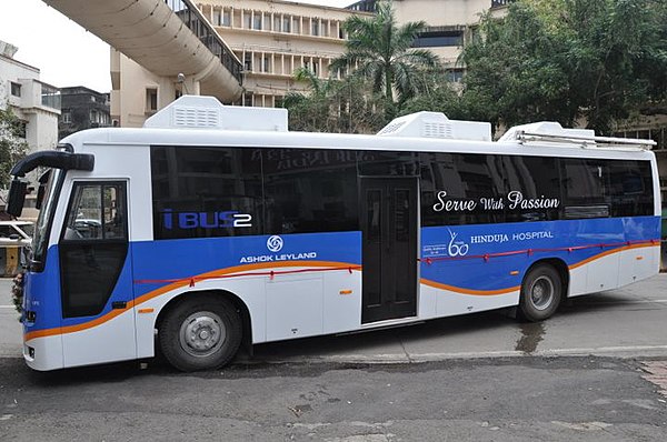 Hinduja National Hospital's mobile clinics built on Ashok Leyland platforms