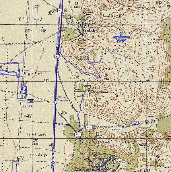 File:Historical map series for the area of Khirbat Al-Manara (1940s with modern overlay).jpg