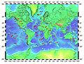 Image 26Distribution of selected hotspots. The numbers in the figure are related to the listed hotspots on Hotspot (geology). (from Timeline of volcanism on Earth)