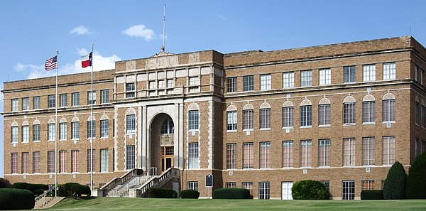 The Hutchinson County Courthouse in Stinnett