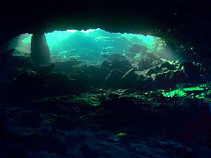 Looking out from within the Peacock I cavern