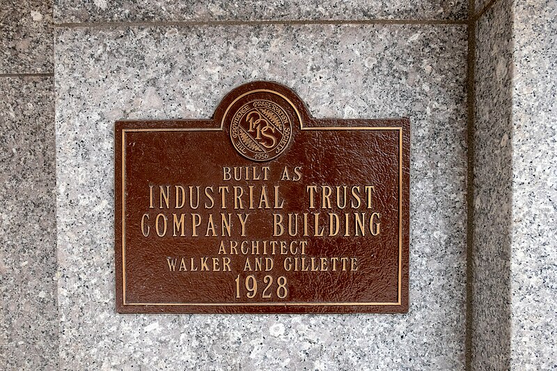 File:Industrial Trust Building plaque, Providence RI.jpg