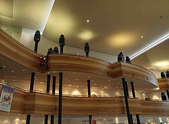 Wood: Used on the balconies in the foyer Inside The Millennium Centre Cardiff.jpg