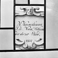 cartouche met de naam van wethouder mr. M.J. de Man (1838)