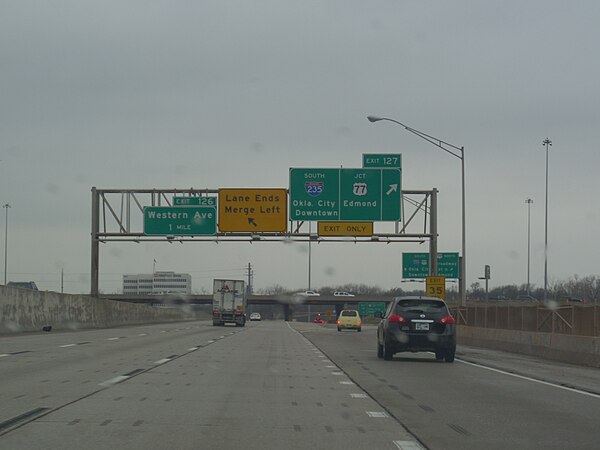 Image: Interstate 44 Westbound near I 235 in OKC