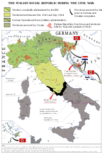 Italian Social Republic, September 1943 – May 1945 (Source: Wikimedia)