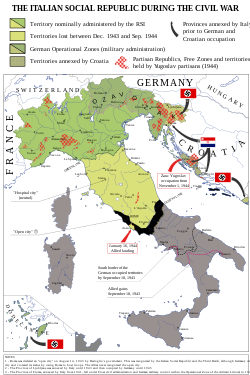 Wilayah Republik Sosial Italia saat Kampanye Sisilia.