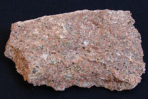 Red granite, the state rock of Wisconsin