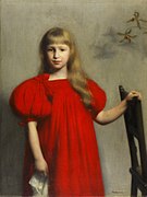 Józef Pankiewicz - Portret dziewczynki w czerwonej sukience.jpg