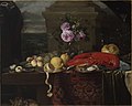 Jan van den Hecke I - Still Life with Lobster, Fruits and Roses