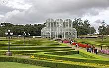 Botanical gardens greenhouse in Curitiba