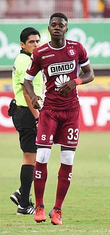 Jaylon Hadden playing for Saprissa on March 19th, 2017 against Herediano. Jaylon Hadden.jpg