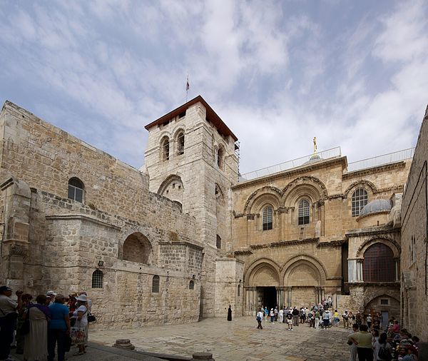 Church of the Holy Sepulchre in Jerusalem according to tradition is the site where Jesus was crucified and resurrected
