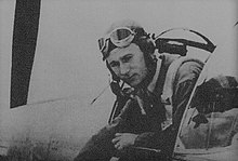 First Lieutenant John Allen Bloemendal, pictured inside a P-51 Mustang at BAD-2, circa 1944. John Allen Bloemendal Freckleton August 1944A.jpg