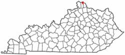 Location of Woodlawn, Kentucky
