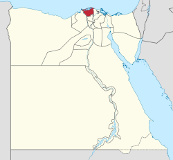 Kafr El Sheikh Governorate på kortet over Egypten