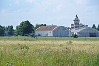 The alleged hangar at Kbely where the BMW Flugelrad was stored under occupation Kbely Airport (05).jpg