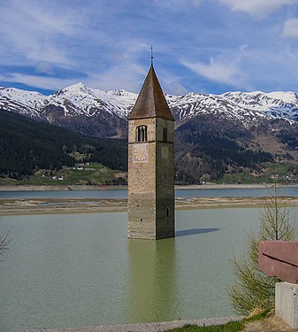 Kirchturm im Reschensee