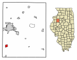 Knox County Illinois Incorporated and Unincorporated areas Abingdon Highlighted.svg